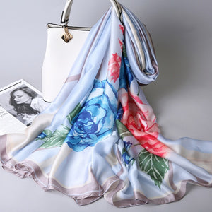 100% Pure Silk Scarves - Floral Design