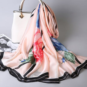 100% Pure Silk Scarves - Floral Design