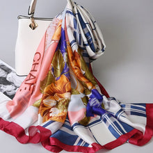 Load image into Gallery viewer, 100% Pure Silk Scarves - Floral Design