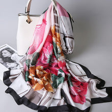 Load image into Gallery viewer, 100% Pure Silk Scarves - Floral Design