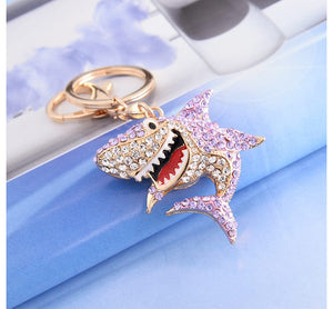 Shark Rhinestone Keychain Holders - Purse Accessories