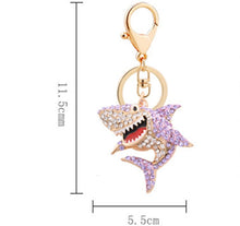 Load image into Gallery viewer, Shark Rhinestone Keychain Holders - Purse Accessories