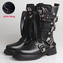 Load image into Gallery viewer, Women&#39;s Genuine Leather Skin Buckle Design Riding Boots