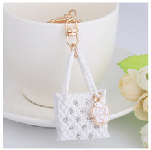 Load image into Gallery viewer, Rhinestone Straw Handbag Keychain Holders - Purse Accessories