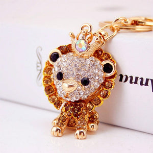 Lion Rhinestone Keychain Holders - Purse Accessories