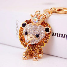 Load image into Gallery viewer, Lion Rhinestone Keychain Holders - Purse Accessories