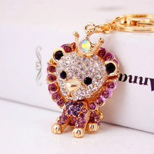 Load image into Gallery viewer, Lion Rhinestone Keychain Holders - Purse Accessories