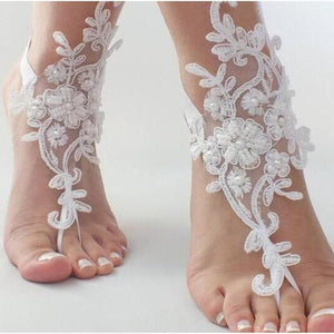 Elegant Bridal Wedding Footwear Lace Decoration - Ailime Designs