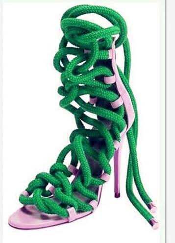 Gladiator Strap Rope Design High Heels - Ailime Designs