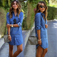 Load image into Gallery viewer, Women’s Chic Style Denim Dresses – Streetwear Fashions