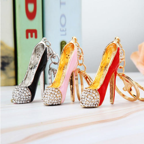 Sexy Red High Heel Rhinestone Keychain Holders - Purse Accessories