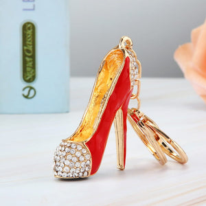 Sexy Red High Heel Rhinestone Keychain Holders - Purse Accessories