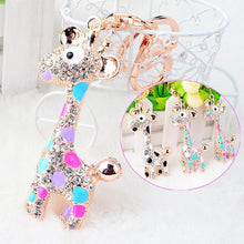 Load image into Gallery viewer, Rhinestone Giraffe Keychain Holders - Purse Accessories