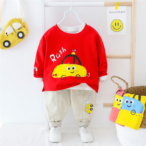 Children's Car Design Sweatshirt & Pant  2pc Sets - Ailime Design