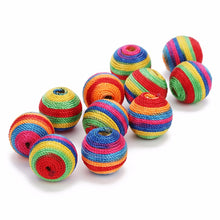 Load image into Gallery viewer, Beautiful Natural Striped Wood Beads – Jewelry Craft Supplies