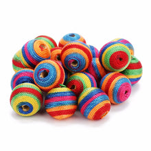 Load image into Gallery viewer, Beautiful Natural Striped Wood Beads – Jewelry Craft Supplies