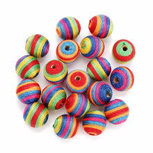 Load image into Gallery viewer, Beautiful Natural Striped Wood Beads – Jewelry Craft Supplies