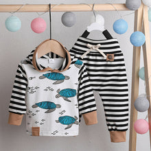 Load image into Gallery viewer, Children&#39;s Styish 2 pc Hoodie Turtle Design Pant Set - Ailime Design