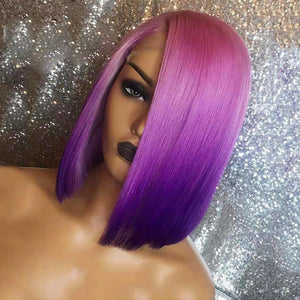 Best Straight Purple Lace Front Human Hair Wigs -  Ailime Designs