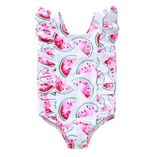 Load image into Gallery viewer, Girl&#39;s Chic Design Ruffle Trim Swimsuits