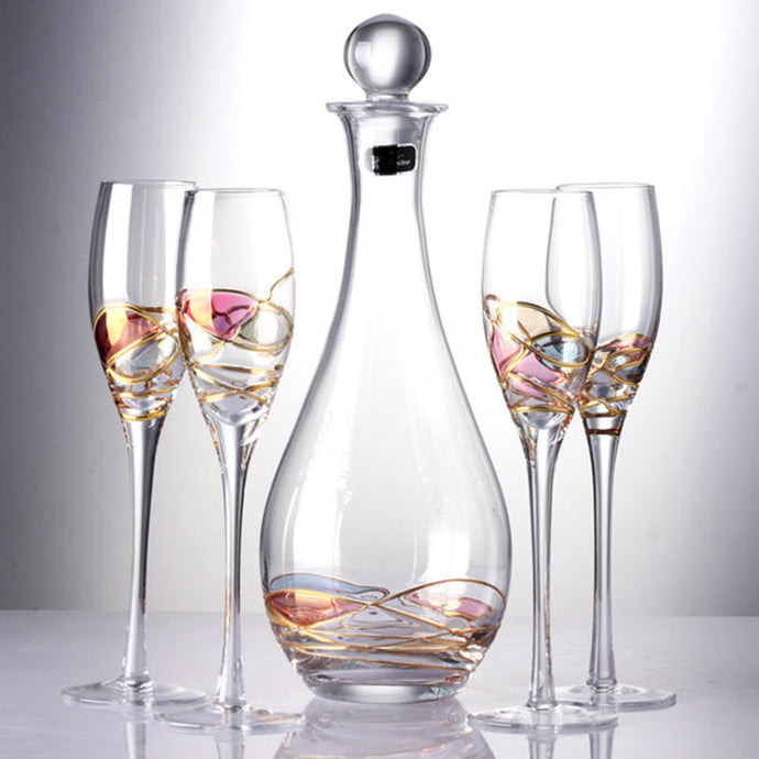 Beautiful Stain Glass Design Champagne Glasses - Ailime Designs