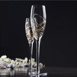 Beautiful Stain Glass Design Champagne Glasses - Ailime Designs