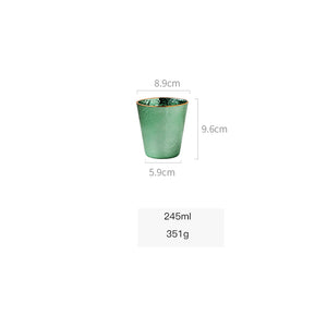 Beautiful Green Nordic Texture Design Glassware - Ailime Designs