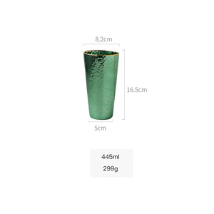 Beautiful Green Nordic Texture Design Glassware - Ailime Designs