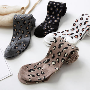 Girl's Winter Warm Leopard Socks - Ailime Designs