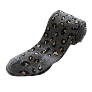 Girl's Winter Warm Leopard Socks - Ailime Designs