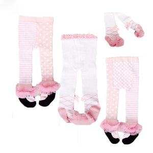 Children’s Multi-Pink Ruffle Tights - Ailime Designs