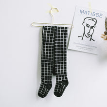 Load image into Gallery viewer, Children’s Black Check Design Tights - Ailime Designs