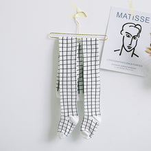 Load image into Gallery viewer, Children’s Black Check Design Tights - Ailime Designs