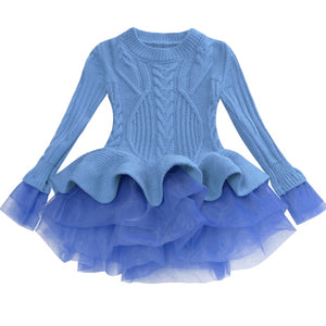 Girl’s Red Hot Stylish Fashion Apparel - Children Tulle Ruffle Dresses