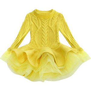 Girl’s Red Hot Stylish Fashion Apparel - Children Tulle Ruffle Dresses