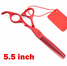 Load image into Gallery viewer, Best Red &amp; Black Hair Cutting Scissors -Ailime Designs