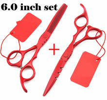 Load image into Gallery viewer, Best Red &amp; Black Hair Cutting Scissors -Ailime Designs