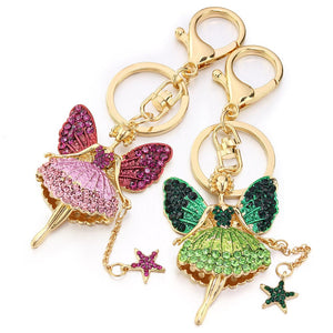 Angel Girl Rhinestone Keychain Holders - Purse Accessories