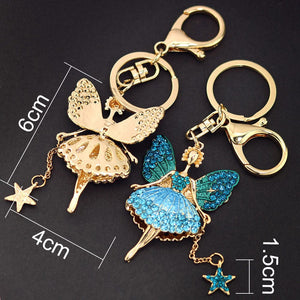 Angel Girl Rhinestone Keychain Holders - Purse Accessories