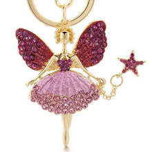 Load image into Gallery viewer, Angel Girl Rhinestone Keychain Holders - Purse Accessories