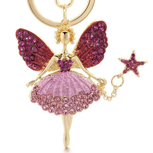 Angel Girl Rhinestone Keychain Holders - Purse Accessories