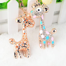 Load image into Gallery viewer, Rhinestone Giraffe Keychain Holders - Purse Accessories