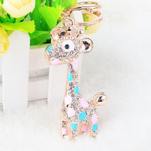 Load image into Gallery viewer, Rhinestone Giraffe Keychain Holders - Purse Accessories