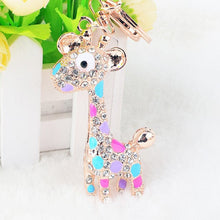 Load image into Gallery viewer, Rhinestone Giraffe Keychain Holders - Purse Accessories