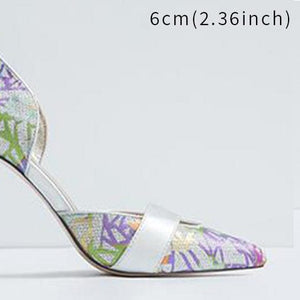 Women' Two-toned Strap Design Pointed Shoes