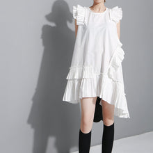 Load image into Gallery viewer, Women&#39;s Oversize Pleat Design Asymmetrical Dresses - Ailime Designs