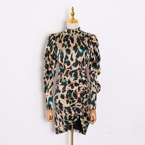 Women's Camouflage Printed Ruched Dresses - Ailime Designs