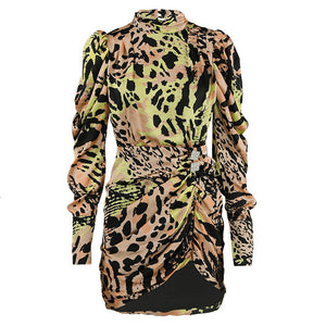 Women's Camouflage Printed Ruched Dresses - Ailime Designs