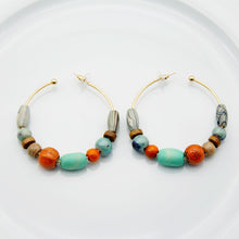 Load image into Gallery viewer, Beautiful Natural Wood  Beaded Earrings – Jewelry Craft Supplies