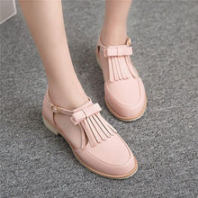 Load image into Gallery viewer, Women&#39;s Strap Fringe Design Oxfords